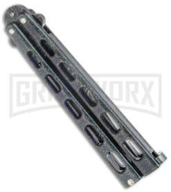 Bear And Son Knives 114GXD Galaxy Balisong Butterfly Knife - Damascus Plain 8 Bear And Son Knives 114GXD Galaxy Balisong Butterfly Knife - Damascus Plain -Best Knife Shop Bear and Son Large Butterfly Galaxy Damascus BHQ 142578 jr side large