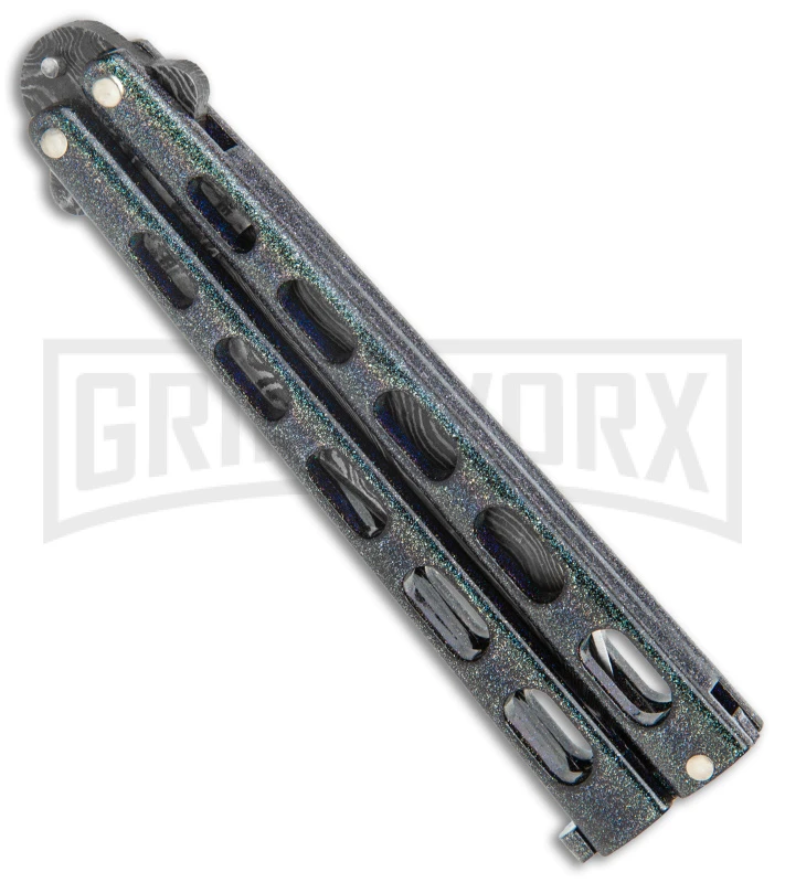 Bear And Son Knives 114GXD Galaxy Balisong Butterfly Knife - Damascus Plain 4 Bear And Son Knives 114GXD Galaxy Balisong Butterfly Knife - Damascus Plain - Image 2