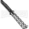 Bear And Son Knives SS14 Large Balisong Butterfly Knife - Tanto Damascus