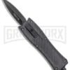 Belly Button Sim Carbon Fiber OTF Automatic Knife - Black Plain -Best Knife Shop Belly Button Sim CF OTF Auto Black GX 37495 jr large