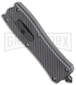 Belly Button Sim Carbon Fiber OTF Automatic Knife - Black Plain -Best Knife Shop Belly Button Sim CF OTF Auto Black GX 37495 jr spine large