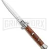 Frank B 9" Italian Stiletto Snakewood Automatic Knife - Dagger Satin -Best Knife Shop Beltrame 9in Italian Stiletto Snakewood Dagger GX 35564 jr large