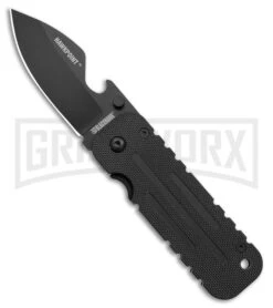 Blackhawk Hawkpoint Black G-10 Pocket Knife - Black Plain