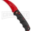 Boker Kalashnikov Black Widow Automatic Knife - Hawkbill Red Plain -Best Knife Shop Boker Black Widow Hawkbill Kalashnikov Auto Black Red 01KALS70NSOI BHQ 103274 jr large