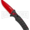 Boker Plus Black Widow Strike Automatic Knife - Drop Point Red -Best Knife Shop Boker Black Widow Strike Drop DP Black Red 01BO434NSOI BHQ 97030 jr large