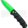 Boker Kalashnikov Automatic Knife - D2 Dagger Electric Green Plain -Best Knife Shop Boker Kalashnikov Black Widow Green jr large