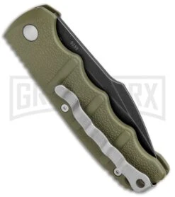Boker Kalashnikov OD Green Automatic Knife - D2 Harpoon Smokewash Plain -Best Knife Shop Boker Kalashnikov Harpoon Auto OD Green Smokewash 01KALS123NSOI BHQ 132735 jr side large