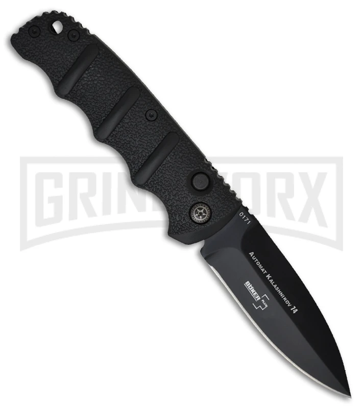 Boker Left Hand Kalashnikov Black Automatic Knife - Dagger Black Plain 3 Boker Left Hand Kalashnikov Black Automatic Knife - Dagger Black Plain