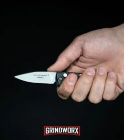 Boker Mini Kalashnikov Gray Automatic Knife - Black Serr 11 Boker Mini Kalashnikov Gray Automatic Knife - Black Serr -Best Knife Shop Boker Mini Kalashnikov Automatic Knife Black Bead Blast 01KALS73 BHQ 10758 kp in hand web large