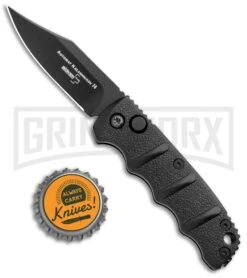 Boker Mini Kalashnikov Black Bowie Automatic Knife - Black Plain -Best Knife Shop Boker Mini Kalashnikov Bowie Auto Black BHQ 96965 jr bottlecap large