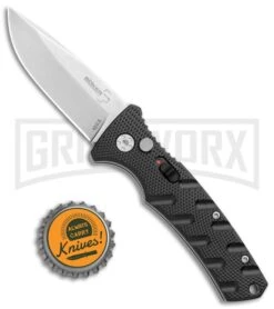 Boker Mini Strike Automatic Knife Black - Drop Point Stonewash Plain -Best Knife Shop Boker Mini Strike Auto Black SW 01BO435NSOI BHQ 99628 jr bottlecap large