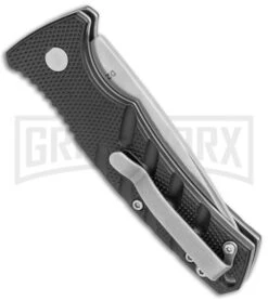 Boker Mini Strike Automatic Knife Black - Drop Point Stonewash Plain -Best Knife Shop Boker Mini Strike Auto Black SW 01BO435NSOI BHQ 99628 jr side large