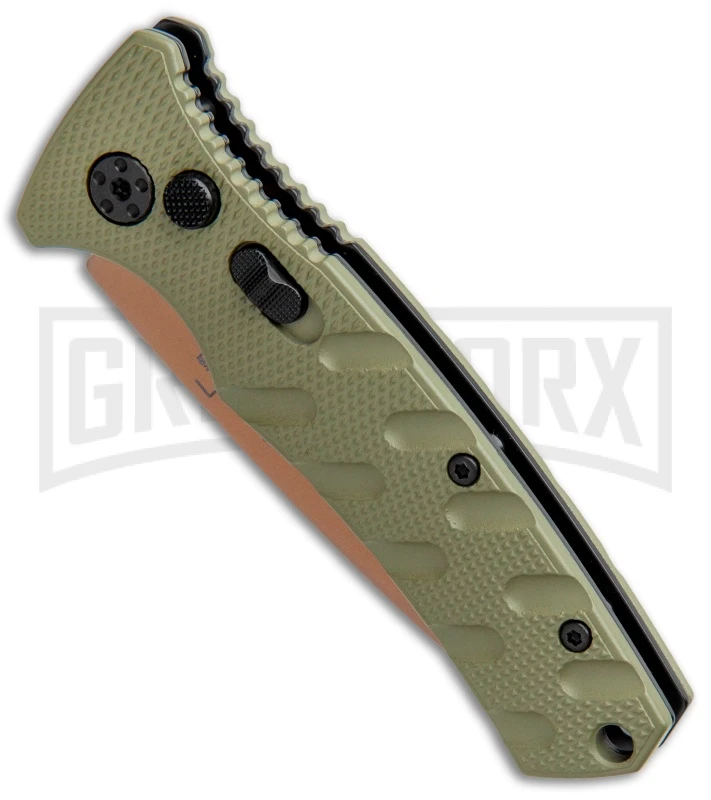 Boker Mini Strike Automatic Knife Black - Drop Point Copper Plain 4 Boker Mini Strike Automatic Knife Black - Drop Point Copper Plain - Image 2