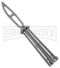 Boker Plus Paillion Stainless Steel Trainer Butterfly Knife - Stonewash Dull