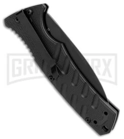 Boker Plus Strike Manual Knife - Dagger Black Plain -Best Knife Shop Boker Plus Strike Dagger Auto Black Black 01BO428NSOI BHQ 97035 jr side large