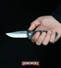 Boker Plus Strike Coyote Brown Automatic Knife - Tanto Black SW Serr -Best Knife Shop Boker Plus Strike Drop Point Automatic Knife Stonewash 01BO400N BHQ 32040 kp in hand web large 4