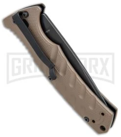 Boker Plus Strike Coyote Brown Automatic Knife - D2 Drop Point Black SW 12 Boker Plus Strike Coyote Brown Automatic Knife - D2 Drop Point Black SW -Best Knife Shop Boker Plus Strike drop point coyote brown black sw BHQ 67882 er side jr large