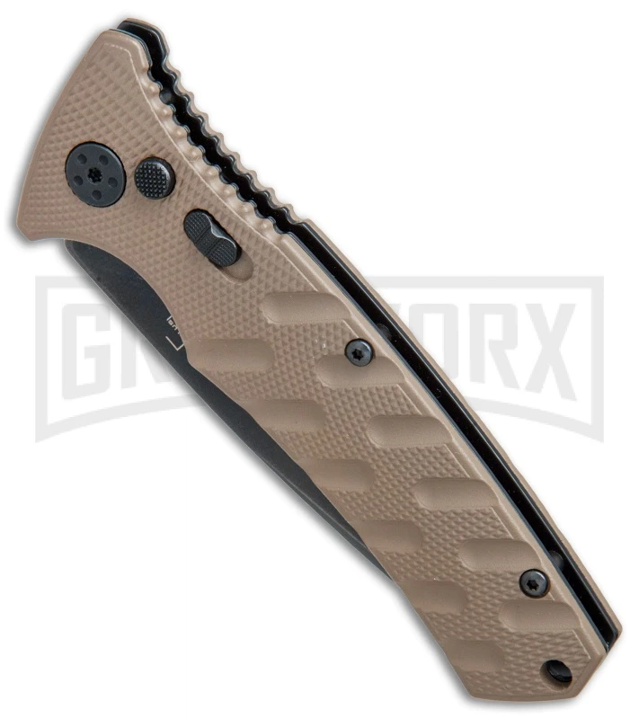 Boker Plus Strike Coyote Brown Automatic Knife - D2 Drop Point Black SW 4 Boker Plus Strike Coyote Brown Automatic Knife - D2 Drop Point Black SW - Image 2