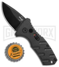 Boker Stubby Strike Black Automatic Knife CA Legal - Black -Best Knife Shop Boker Stubby Strike CA Legal Auto Black 01BO441NSOI BHQ 99647 jr bottlecap large