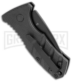 Boker Stubby Strike Black Automatic Knife CA Legal - Black -Best Knife Shop Boker Stubby Strike CA Legal Auto Black 01BO441NSOI BHQ 99647 jr side large