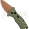 Boker Stubby Strike Automatic Knife - Desert Warrior -Best Knife Shop Boker Stubby Strike CA Legal Auto OD Green Copper 01BO443NSOI BHQ 99649 jr large