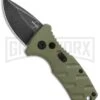 Boker Stubby Strike OD Green Automatic Knife - Black Stonewash -Best Knife Shop Boker Stubby Strike CA Legal Auto OD Green Smokewash 01BO442NSOI BHQ 99648 jr large