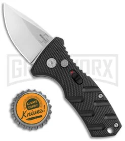 Boker Stubby Strike Black Automatic Knife - Stonewash -Best Knife Shop Boker Stubby Strike CA Legal Auto SW 01BO440NSOI BHQ 99646 jr bottlecap large