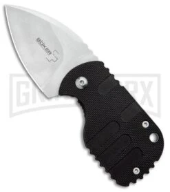 Boker Subcom Black G-10 Friction Folder- Stonewash Plain