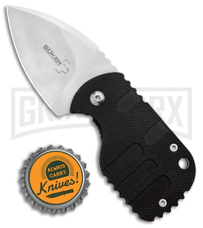 Boker Subcom Black G-10 Friction Folder- Stonewash Plain 7 Boker Subcom Black G-10 Friction Folder- Stonewash Plain - Image 5