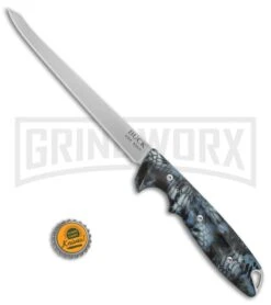 Buck Knives Buck 035 Abyss Kryptek Neptune Fillet Knife - Satin Plain -Best Knife Shop Buck 035 Abyss Fillet knife kryptek neptune satin BHQ 66577 er size large