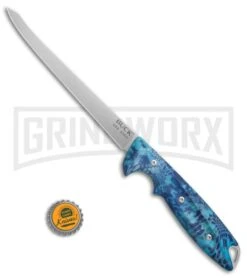 Buck Knives Buck 035 Abyss Kryptek Pontus Fillet Knife - Satin Plain -Best Knife Shop Buck 035 Abyss Fillet knife kryptek pontus satin BHQ 51747 er size large