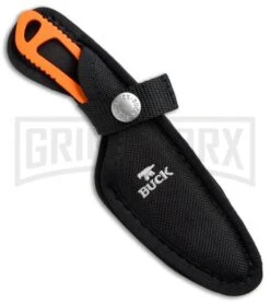 Buck Knives Buck PakLite Caper Fixed Blade Knife - Orange Plain -Best Knife Shop Buck PakLite Caper Orange BU135ORS BHQ 41193 jr sheath large