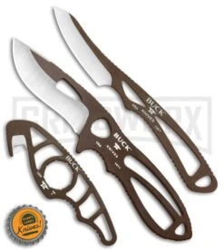 Buck Knives Buck PakLite Field Master Kit Brown Fixed Blade/Guthook - Brown/Satin -Best Knife Shop Buck PakLite Field Master Guthook Brown 0141BRSVP BHQ 106683 jr bottlecap large
