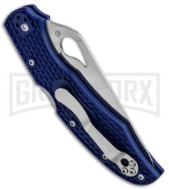 Byrd Cara Cara 2 Folding Knife Blue FRN - Satin Plain 8 Byrd Cara Cara 2 Folding Knife Blue FRN - Satin Plain -Best Knife Shop Byrd Cara Cara 2 LB Blue FRN Satin BY03PBL2 BHQ 86885 jr side large