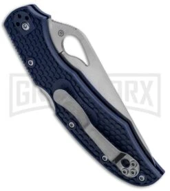 Byrd Cara Cara 2 Blue FRN Folding Knife - Satin Serr 8 Byrd Cara Cara 2 Blue FRN Folding Knife - Satin Serr -Best Knife Shop Byrd Cara Cara 2 LB Blue FRN Satin Serr BY03PSBL2 BHQ 89815 jr side large