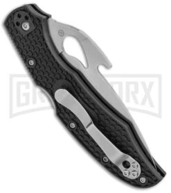 Byrd Cara Cara 2 Folding Knife Black FRN W/ Emerson Wave Opener - Satin Serr 8 Byrd Cara Cara 2 Folding Knife Black FRN W/ Emerson Wave Opener - Satin Serr -Best Knife Shop Byrd Cara Cara 2 LB Emerson Opener FRN Satin Serr BY03PSBK2W BHQ 97494 jr side large