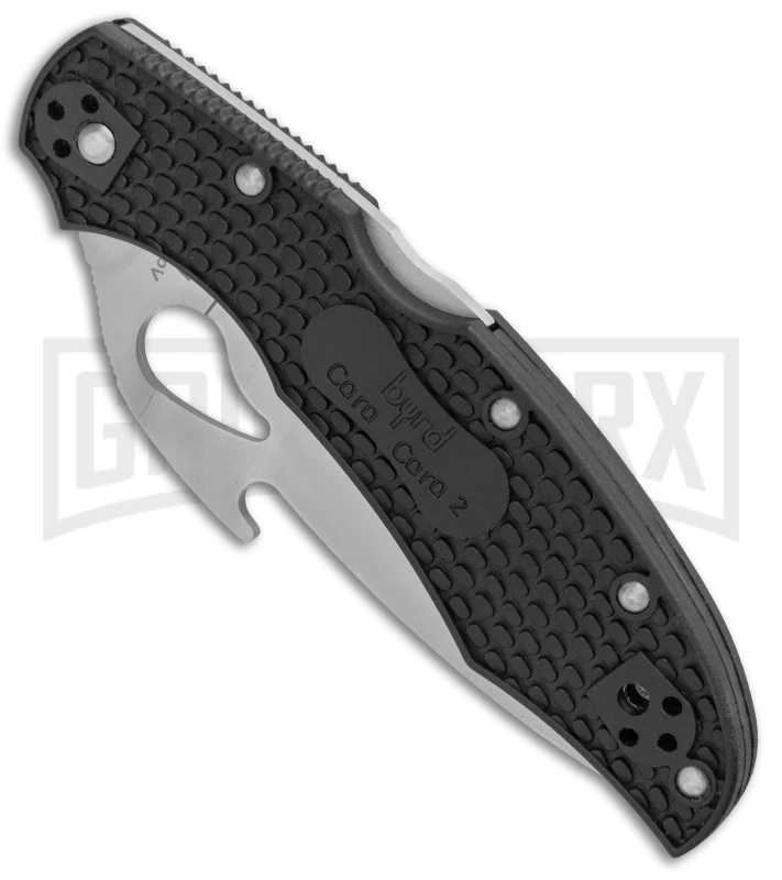 Byrd Cara Cara 2 Folding Knife Black FRN W/ Emerson Wave Opener - Satin Serr 4 Byrd Cara Cara 2 Folding Knife Black FRN W/ Emerson Wave Opener - Satin Serr - Image 2