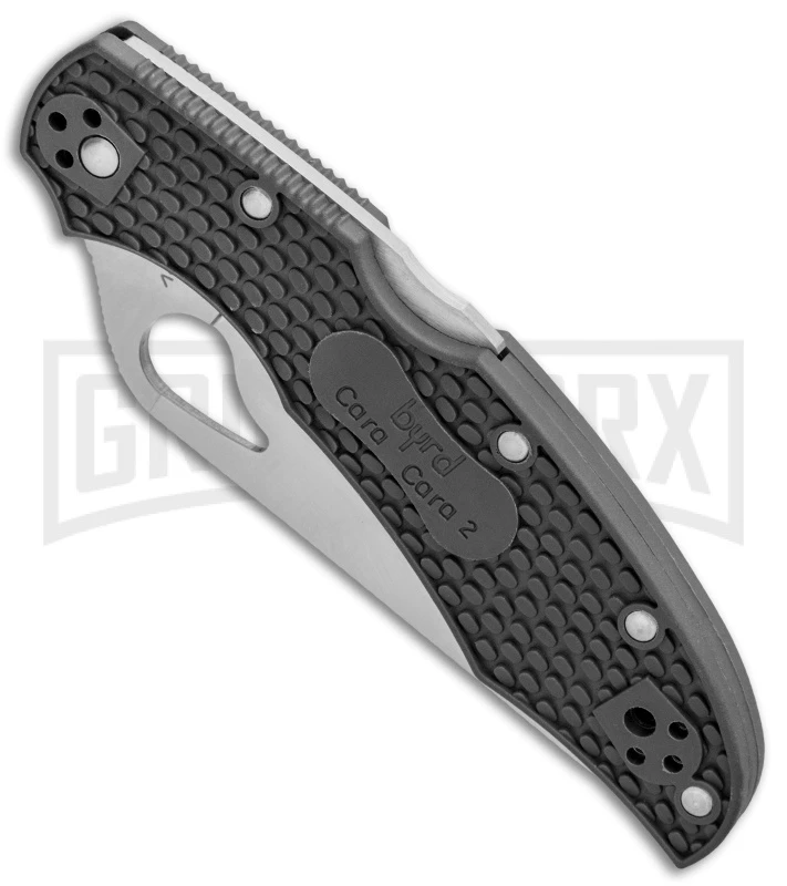 Byrd Cara Cara 2 Gray FRN Folding Knife - Satin Serr 4 Byrd Cara Cara 2 Gray FRN Folding Knife - Satin Serr - Image 2