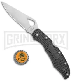 Byrd Cara Cara 2 Folding Knife Gray FRN - Satin Plain -Best Knife Shop Byrd Cara Cara 2 LB Grey FRN Satin BY03PGY2 BHQ 86887 jr bottlecap large