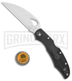 Byrd Cara Cara 2 Folding Knife Black FRN Wharncliffe - Satin Plain -Best Knife Shop Byrd Cara Cara 2 LB Wharncliffe Black Satin BY03PBKWC2 BHQ 139732 jr bottlecap large