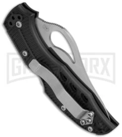 Byrd Meadowlark Black FRN Folding Knife - Satin Serr -Best Knife Shop Byrd Meadlowlark FRN LB Satin Serr BY04PSBK BHQ 6921 jr side large