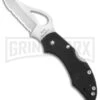 Byrd Robin Serrated Black G-10 Folding Knife - Satin Serrated -Best Knife Shop Byrd Robin 2 LB Serr Black Satin BY10GS BHQ 120260 jr large