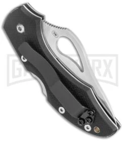 Byrd Robin Serrated Black G-10 Folding Knife - Satin Serrated 8 Byrd Robin Serrated Black G-10 Folding Knife - Satin Serrated -Best Knife Shop Byrd Robin 2 LB Serr Black Satin BY10GS BHQ 120260 jr side large
