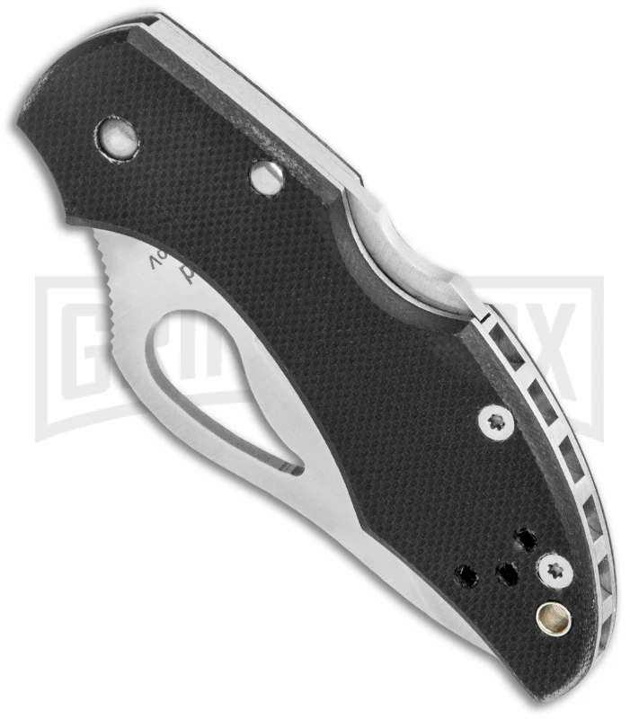 Byrd Robin Serrated Black G-10 Folding Knife - Satin Serrated 4 Byrd Robin Serrated Black G-10 Folding Knife - Satin Serrated - Image 2