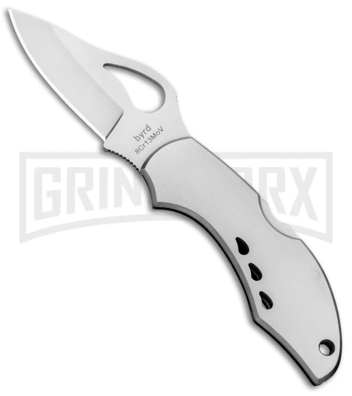 Byrd Robin Stainless Steel Folding Knife - Satin Plain 3 Byrd Robin Stainless Steel Folding Knife - Satin Plain