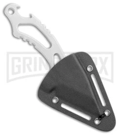 CIVIVI De Santis Kiri-EDC Silver Fixed Blade Neck Knife - SW Plain -Best Knife Shop CIVIVI De Santis Kiri EDC Neck Knife SW C2001A BHQ 109005 jr sheath large