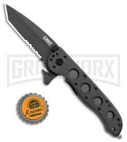 CRKT Carson M16-12ZLEK Tanto Zytel Folding Knife - Black Serr -Best Knife Shop CRKT Carson M16 12ZLEK Tanto Zytel Black Serr BHQ 9882 jr bottlecap large