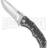 CRKT Drip Tighe Gray CF/G-10 Drop Point Outburst A/O Knife - Satin Plain -Best Knife Shop CRKT Drip Tighe DP outburst satin 1190 BHQ 71235 er large