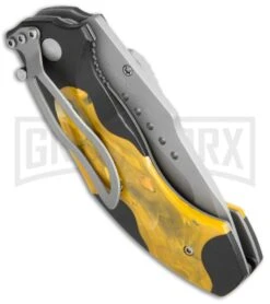 CRKT Elishewitz Horus 1150 Orange/Black Spring Assisted Knife - Bead Blast Plain -Best Knife Shop CRKT Elishewitz Horus SA Orange Black BB 1150 BHQ 68641 jr side large