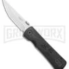 CRKT Folding Heiho Black G-10 Spring Assisted Knife - Satin Plain -Best Knife Shop CRKT Folding Heiho SA Satin 2900 BHQ 6277 jr large